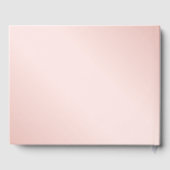 Blush Roze Zwart Elegant Minimalistische Bruiloft Gastenboek (Achterkant)