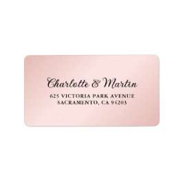 Blush roze zwart elegante bruiloft etiket
