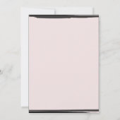 Blush Roze & Zwart Foto Trendy Modern Zoet 16 Kaart (Achterkant)