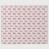 Blush roze zwart liefde cadeaupapier (Vlak)