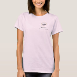 Blush Roze Zwart Logo Make-up Staf T-shirt