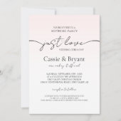 Blush Roze & Zwart Romantisch Modern Script Bruilo Kaart (Voorkant)