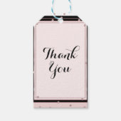 Blush Roze zwart wit en Roos Gold Vrijgezellenfees Cadeaulabel (Voorkant)