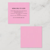 Blush roze zwarte bruiloft - details voor bezoeker informatiekaartje (Voorkant / Achterkant)