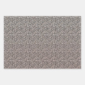 Blush roze zwarte crème-leopardafdruk         inpakpapier vel (Voorkant 3)