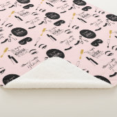 Blush roze zwarte goudas Glam Sherpa Deken (3/4)