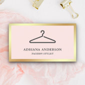 Blush Roze Zwarte Kleding Hanger Mode Stylist Visitekaartje