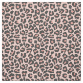 Blush roze zwarte leopard-printer stof (Swatch)