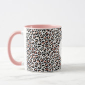 Blush roze zwarte leopard printMonogram           Mok (Links)