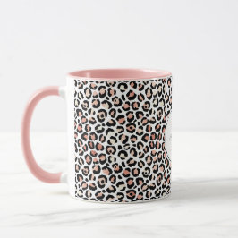 Blush roze zwarte leopard printMonogram Mok