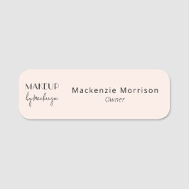 Blush Roze Zwarte Make-up Salon Naamplaatje