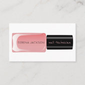 Blush roze zwarte nagellak poolse manicurist visitekaartje (Voorkant)