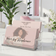Blush Roze Zwarte Script Foto Kapsalon Bedrijf