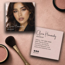 Blush Roze Zwarte Script Foto Make-up Artiest
