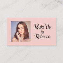 Blush Roze Zwarte Script Foto Make-up
