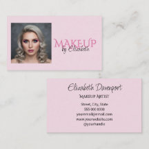 Blush Roze Zwarte Script Foto Make-up