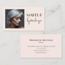 Blush Roze Zwarte Script Foto Make-up