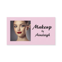Blush Roze Zwarte Script Foto Make-up