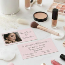Blush Roze Zwarte Script Foto Make-up