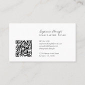 Blush Roze Zwarte Script Foto Make-up Visitekaartje (Achterkant)