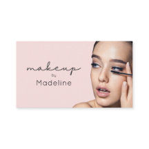 Blush Roze Zwarte Script Foto Make-up
