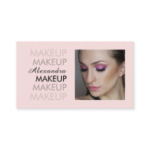 Blush Roze Zwarte Script Foto Qr Code Make-up