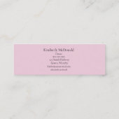 Blush Roze Zwarte Script Foto Wimper Studio Mini Visitekaartje (Achterkant)