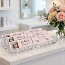 Blush Roze Zwarte Script Foto Wimpers