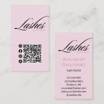 Blush Roze Zwarte Script QR Code Social Icon Wimpe