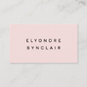 Blush Roze Zwarte Script Wimpers Visitekaartje (Voorkant)