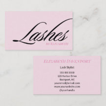 Blush Roze Zwarte Script Wimpers