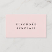 Blush Roze Zwarte Script Wimpers Visitekaartje (Voorkant)