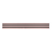 Blush roze zwarte strepen kleur FFCEC7 Grosgrain Lint (Voorkant)
