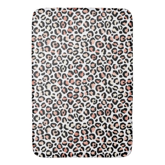 Blush roze zwarte witte led-kleurenprinter badmat (Voorkant Verticaal)