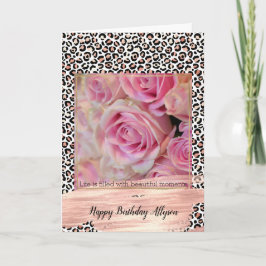 Blush roze zwarte witte led-kleurenprinter kaart