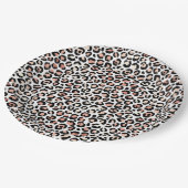 Blush roze zwarte witte luipaard print Napkins Papieren Bordje (Gekanteld)