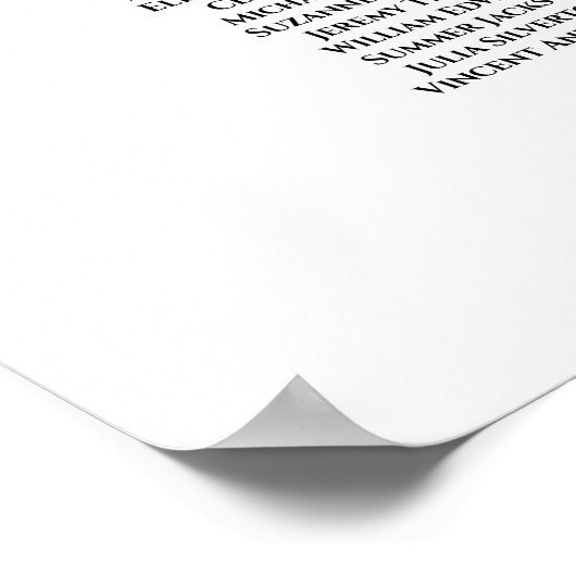 Blush Rozen 19 Table Wedding Seating Chart Poster (Hoek)