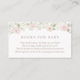 Blush Rozen Baby Breath Books voor Baby insert kaa Informatiekaartje