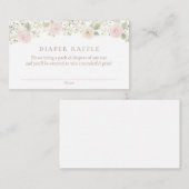 Blush Rozen Baby Breath Diaper Raffle insert card Informatiekaartje (Voorkant / Achterkant)