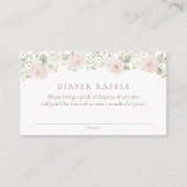 Blush Rozen Baby Breath Diaper Raffle insert card Informatiekaartje (Voorkant)