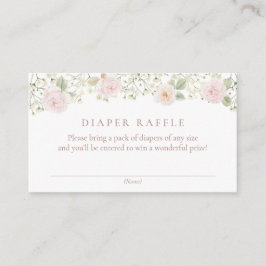 Blush Rozen Baby Breath Diaper Raffle insert card Informatiekaartje