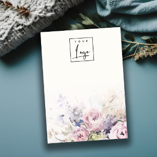 Blush Rozen Bloemen Blank Sieraden Logo Display Visitekaartje