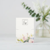 Blush Rozen Bloemen Bunch Ketting Logo Display Visitekaartje (Staand voorkant)