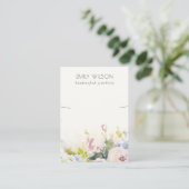 Blush Rozen Bloemen Bunch Ketting Sieraden Display Visitekaartje (Staand voorkant)
