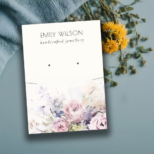 Blush Rozen Bloemen Ketting Oorbel Combo Display Visitekaartje