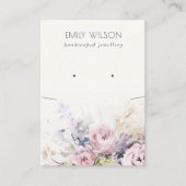 Blush Rozen Bloemen Ketting Oorbel Combo Display Visitekaartje (Voorkant)