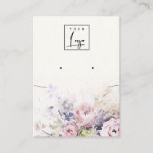 Blush Rozen Bloemen Ketting Oorbel Logo Display Visitekaartje (Voorkant)