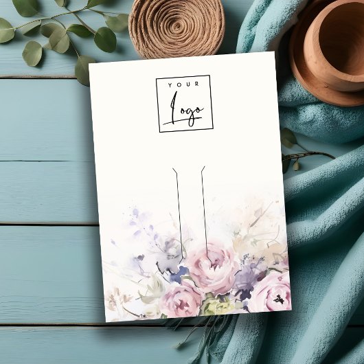 Blush Rozen Bloemen Logo Haarspeld Sieraden Displa Visitekaartje
