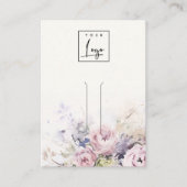 Blush Rozen Bloemen Logo Haarspeld Sieraden Displa Visitekaartje (Voorkant)