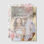 Blush Rozen Bloemen Nuestra Boda Spaans Bruiloft Vellum Uitnodigingen (Offset (Koppel))